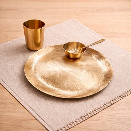 Bronze Dinner Set - Feather | 5 Items