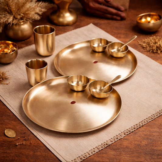 Bronze Dinner Set - Gold | 10 Items