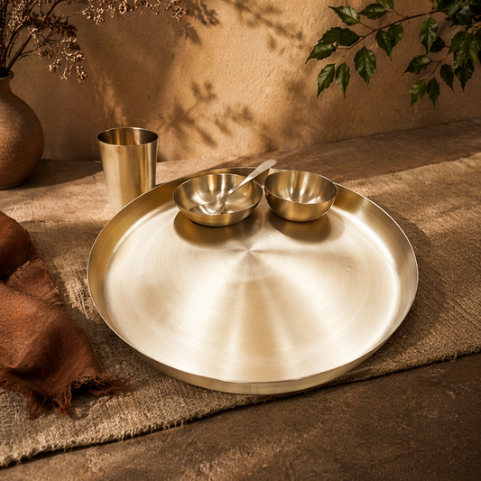 Bronze Dinner Set - Platinum | 5 Items