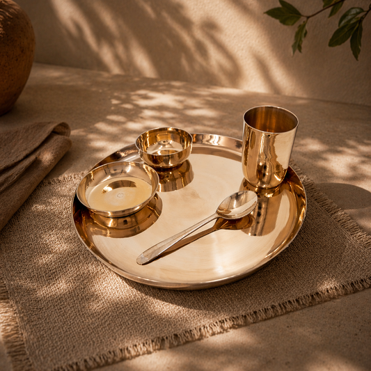 Bronze Dinner Set - Plate | 5 Items