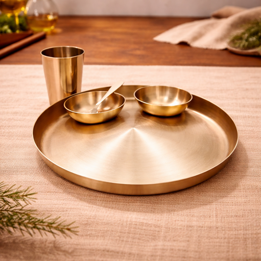 Bronze Dinner Set - Platinum | 5 Items